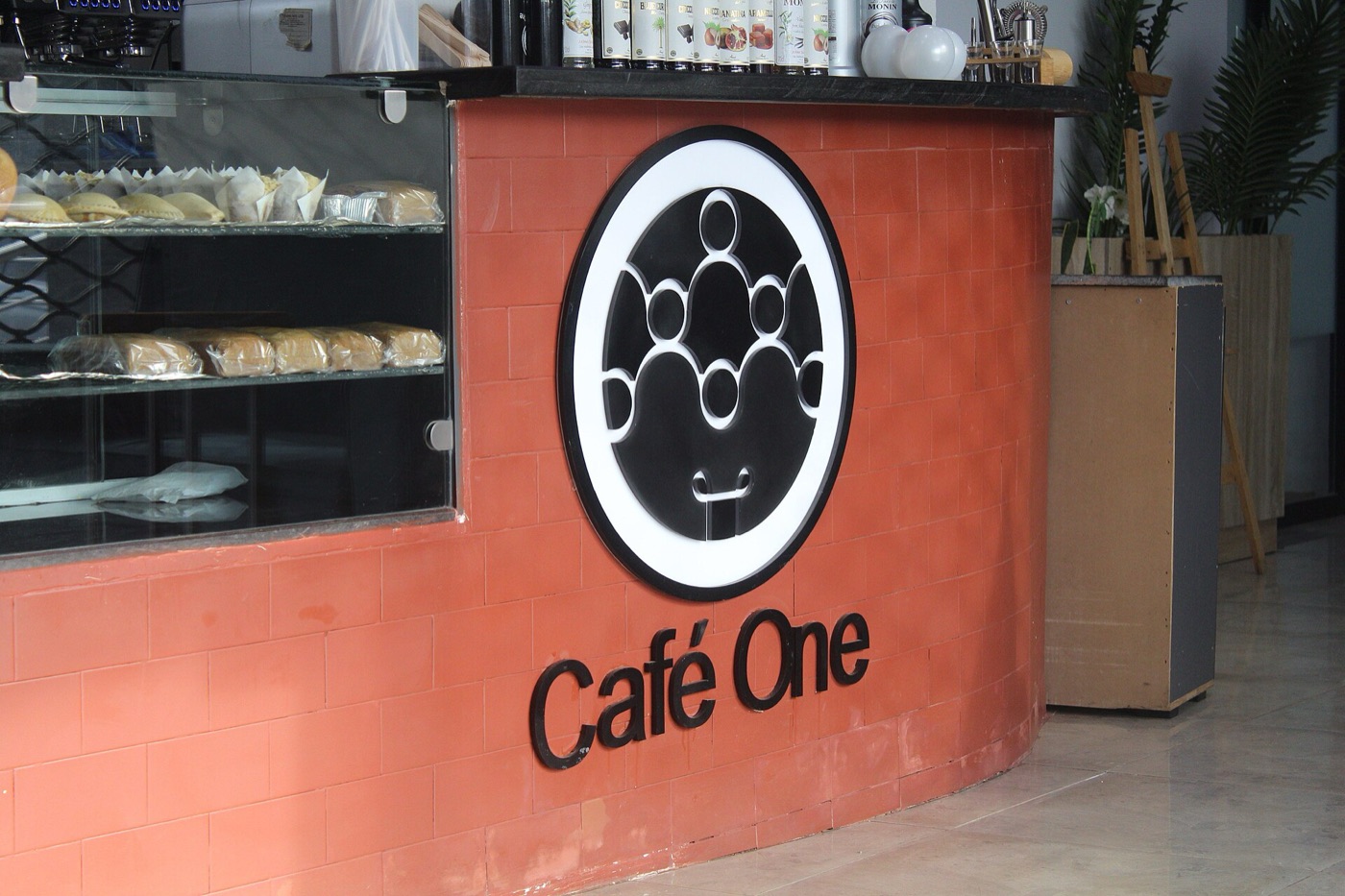 The interior of a cafe in Kaduna.